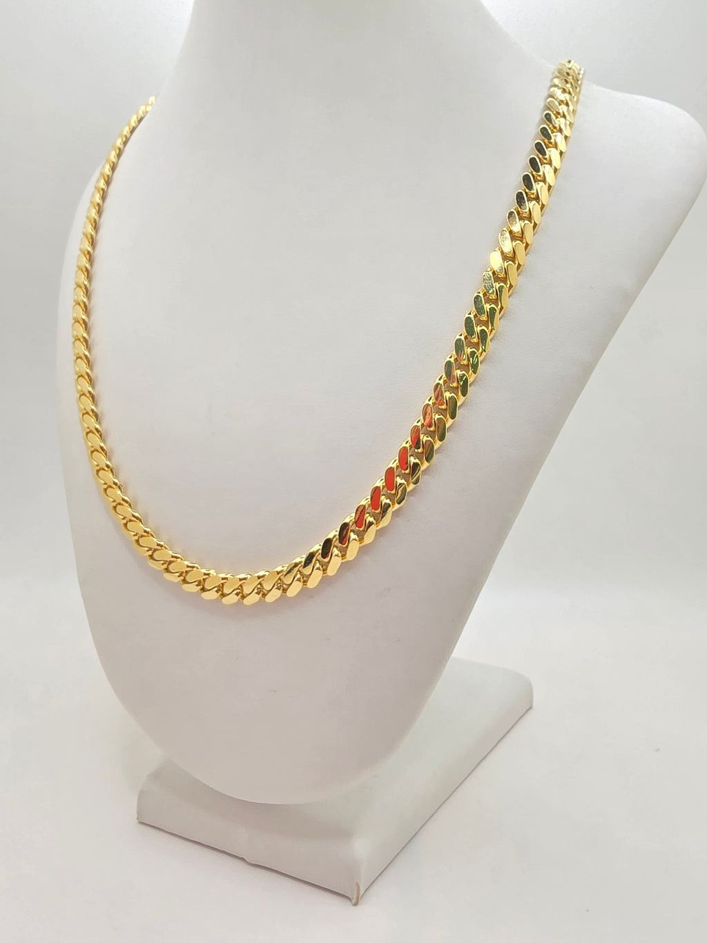10KT SOLID MIAMI CUBAN CHAIN Size 22INCH 7MM Weight 70.1GR