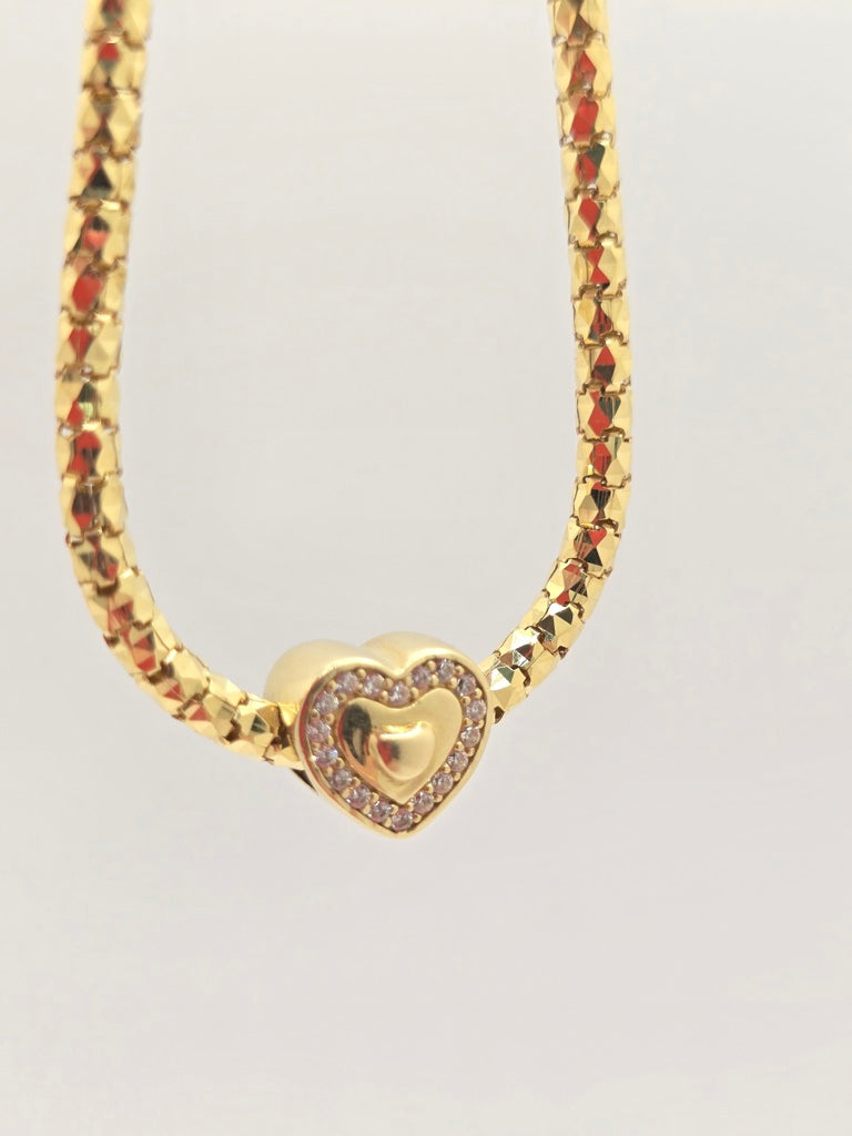 14KT HEART CHARM SEPARATOR Weight 1.7GR