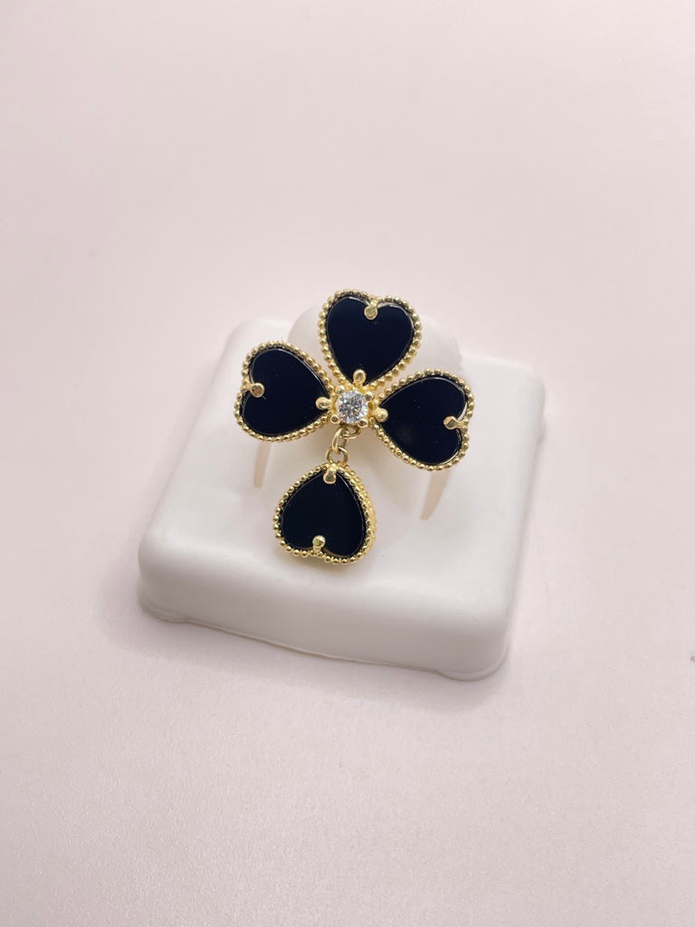 10KT FLOWER RING Size 6.5 Weigth 4.31GR