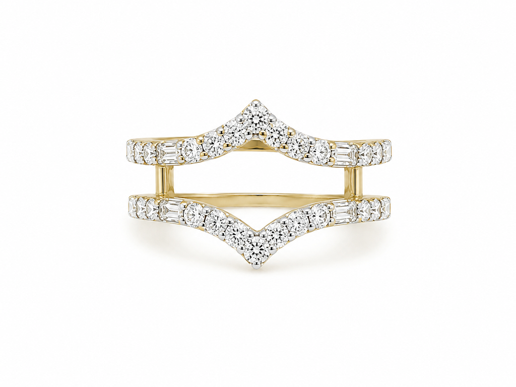 14KT LGD ENGAGEMENT RING+DIAMOND Size SIZE 7