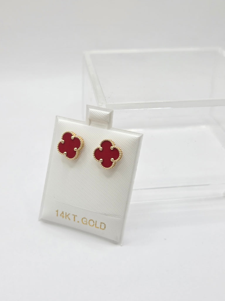 10KT FLOWER EARRINGS Size SMALL Weigth 1.6GR