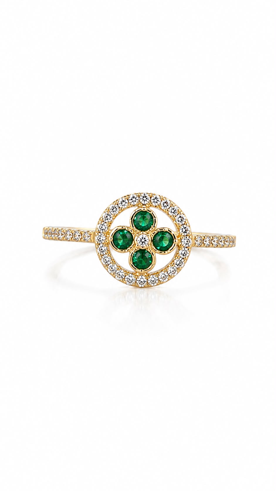 10KT CZ ROUND RING Size 7
