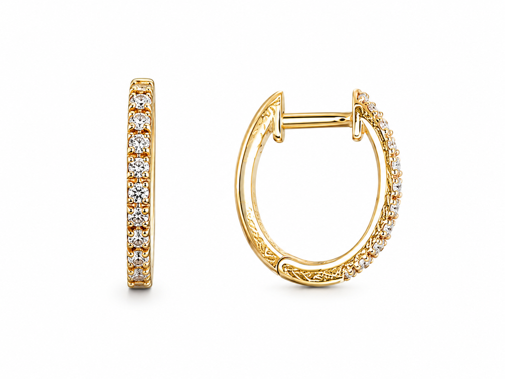14KT DIAMOND DELICATE EARRINGS Size