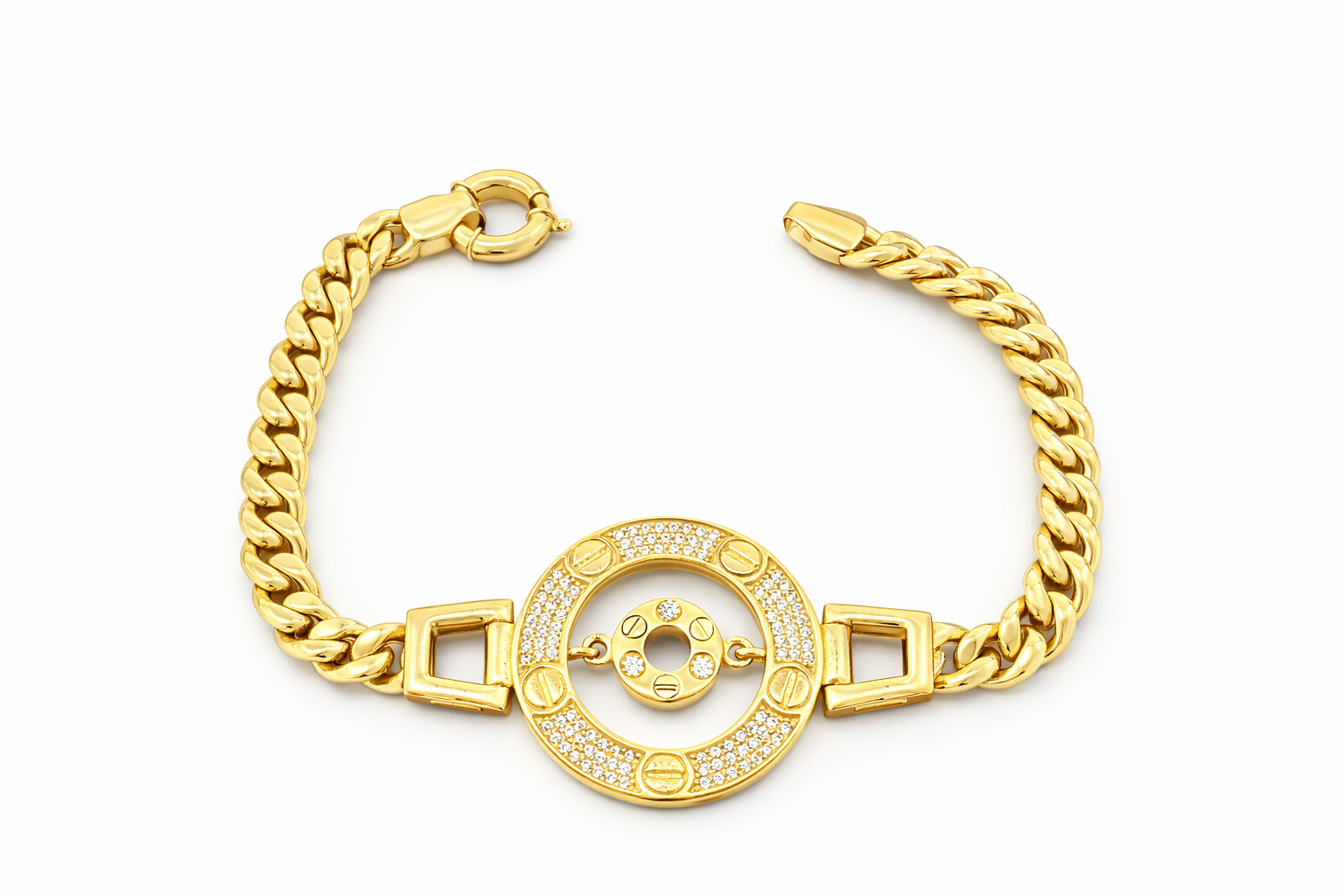 10KT  BRACELET Size 7INCH 6.5MM Weigth 13.3GR