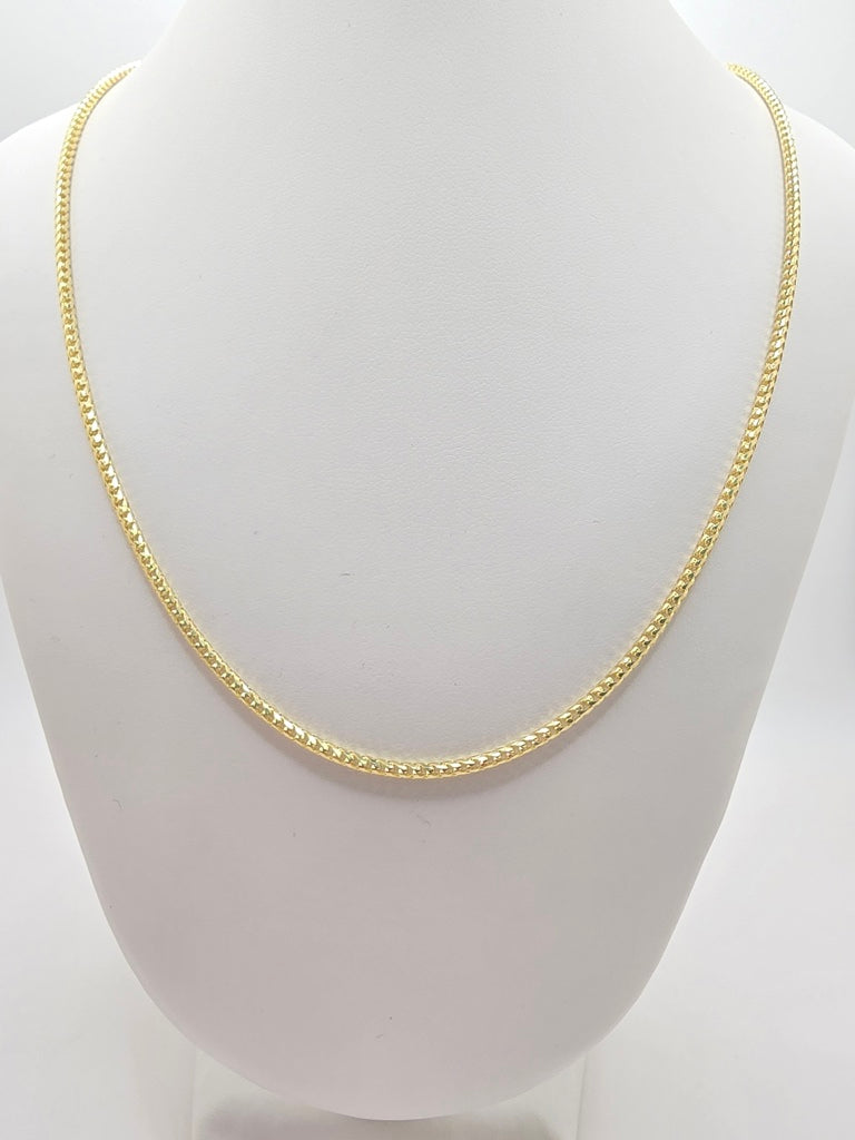 10KT HOLLOW FRANCO CHAIN  Size 1.5MM 20INCH Weight 2.3GR
