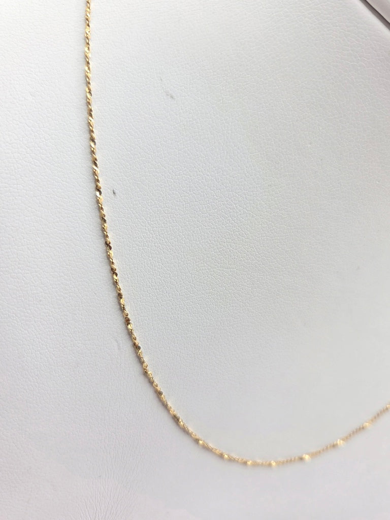 14KT SOLID ROPE CHAIN Size 20INCH 1MM Weight 1.7GR
