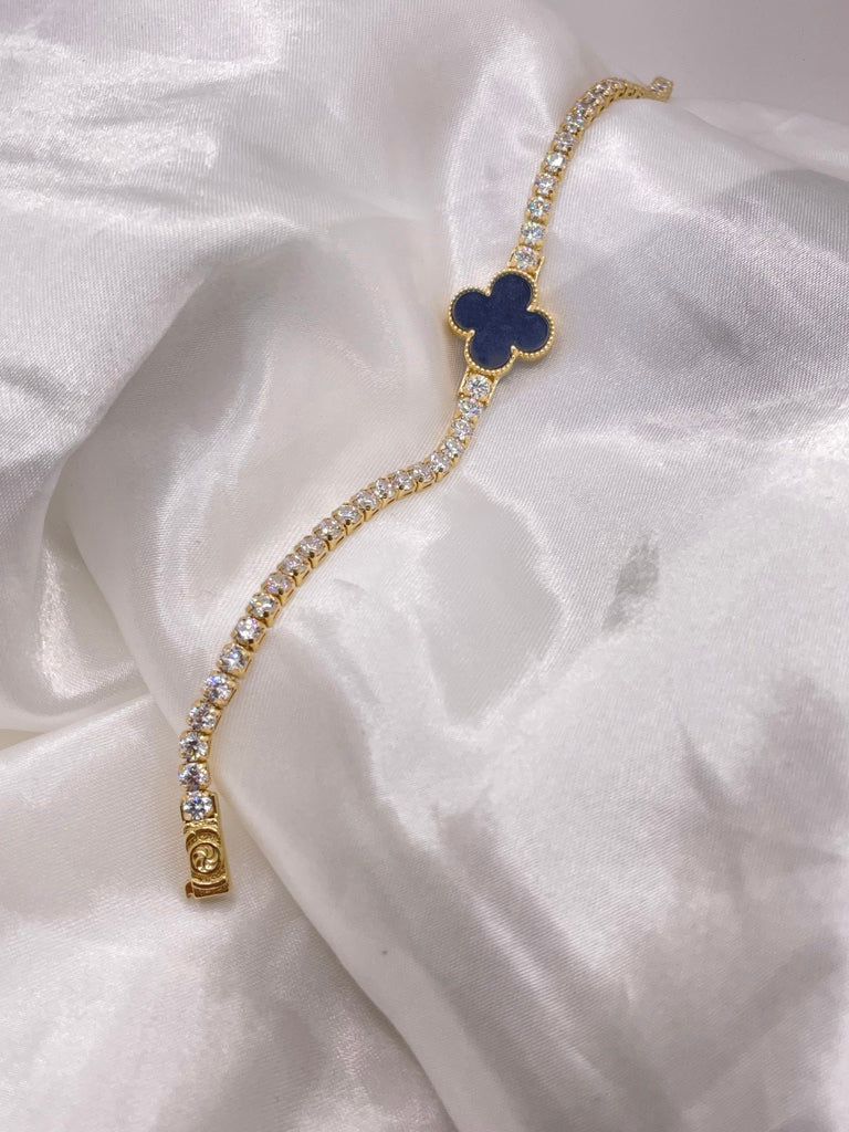 10KT FLOWER BRACELET Size 7.5INCH 3.5mm Weigth 9.2GR