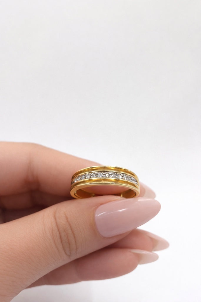 10KT CLASSIC DIAMOND MANS' ENGAGEMENT RING Size 0.1/10CT