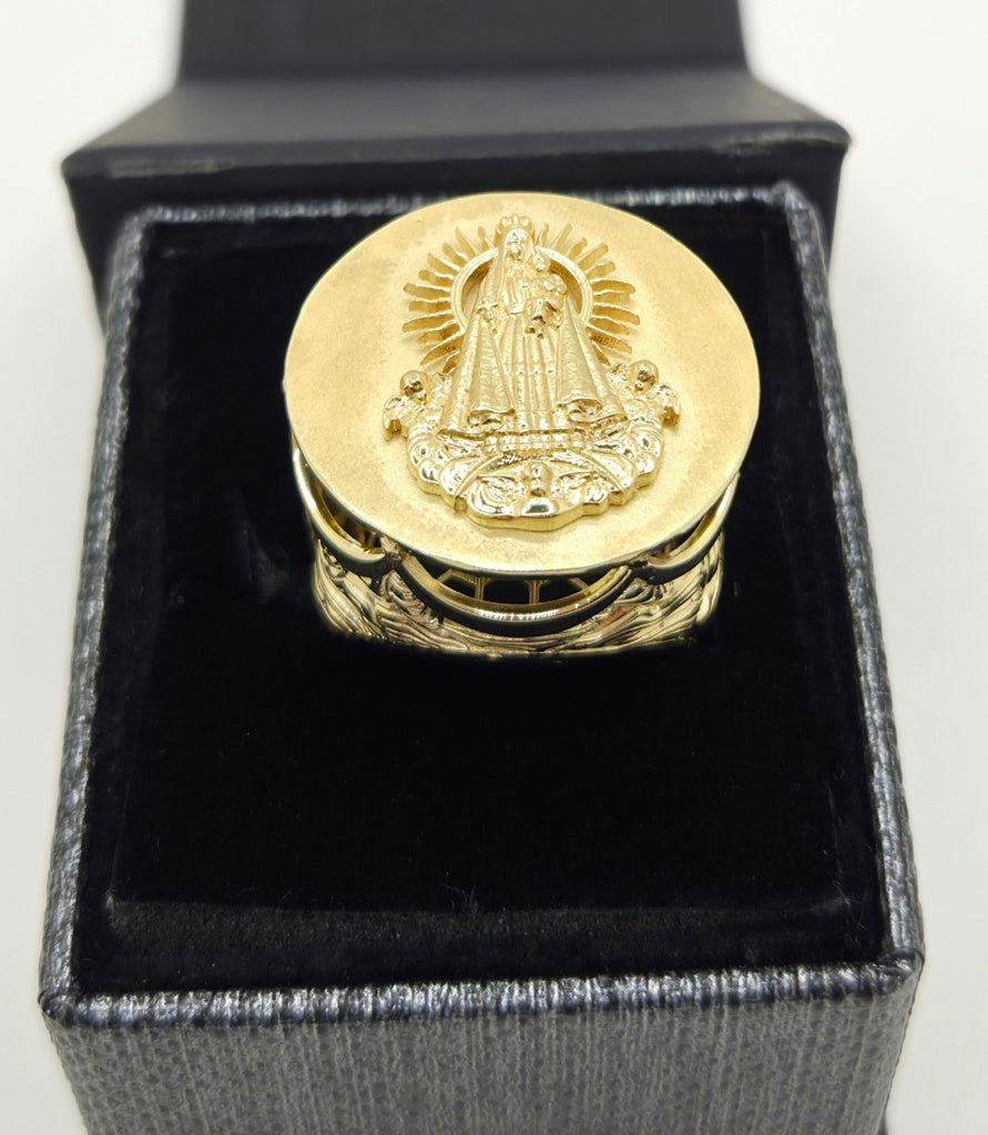 10KT ELEGANT CARIDAD MEN'S RING Size 10 Weight 13.6GR