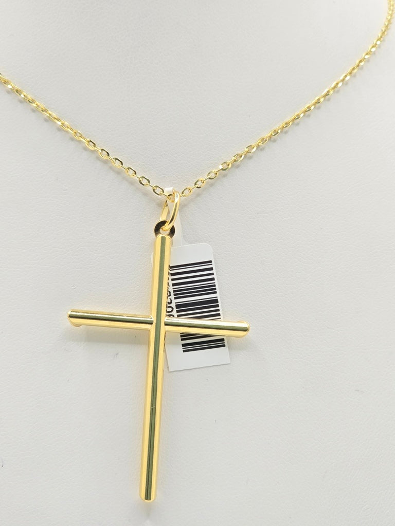 10KT LARGE PLAIN CROSS PENDANT Weight 2.1GR