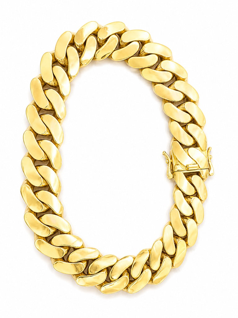 10K MIAMI CUBAN LINK BRACELET Size 10INCH 12.5MM