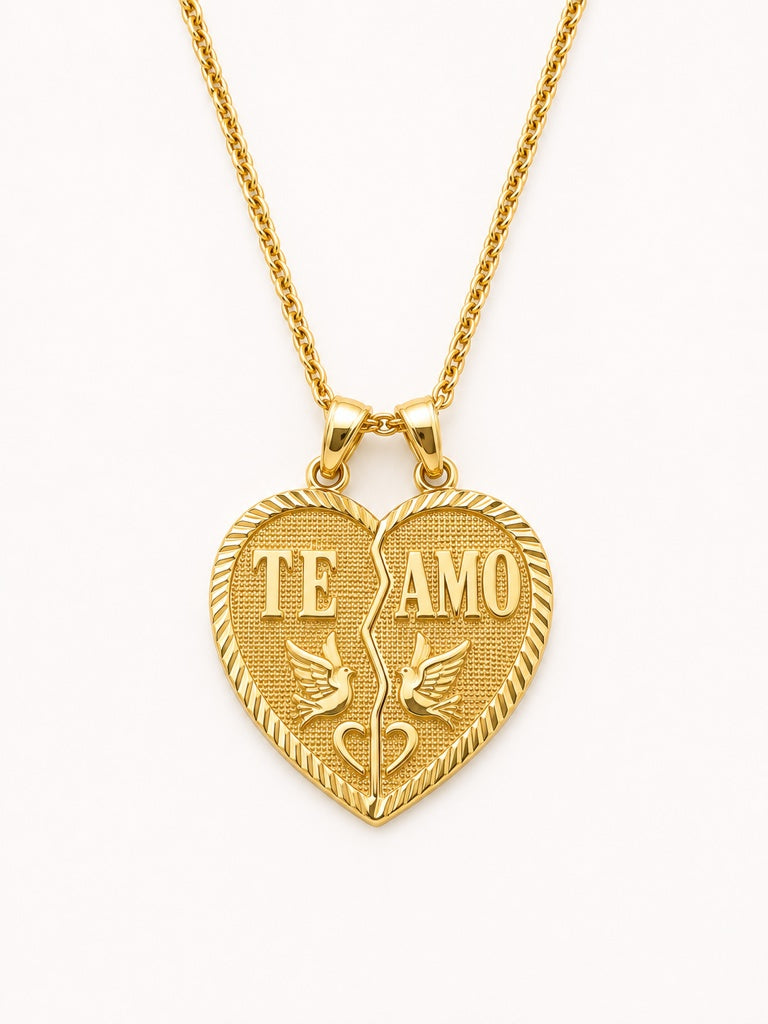 10KT HEARTS PENDANT Size