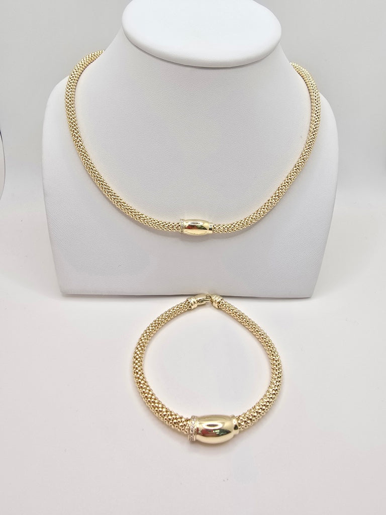 10KT MILANESA NECKLACE  18INCH Weight 16.3GRS