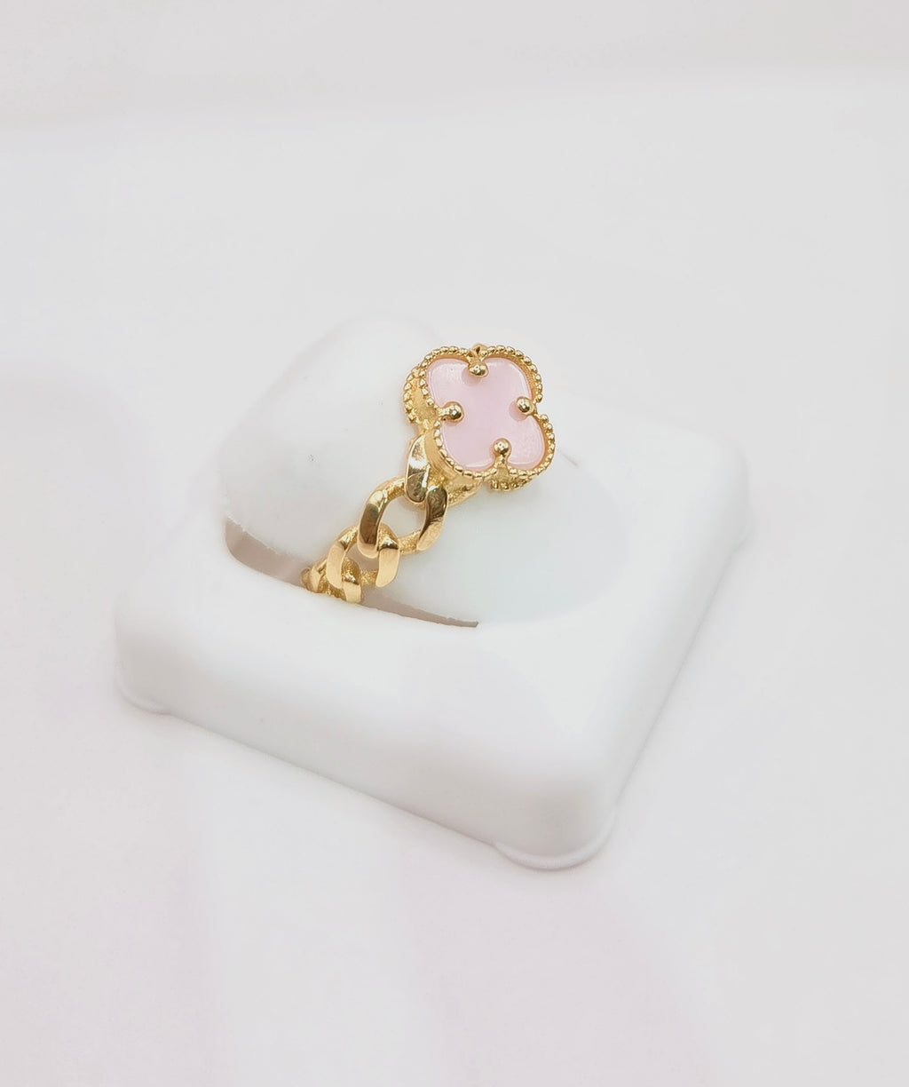 10KT FLOWER RING Size 9 Weigth 2.6GR