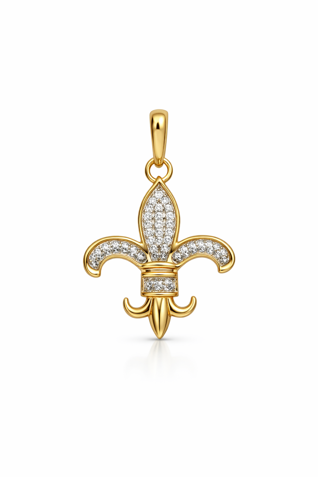 10KT DIAMOND FLEUR DE LIS PENDANT Weigth 1.1GR