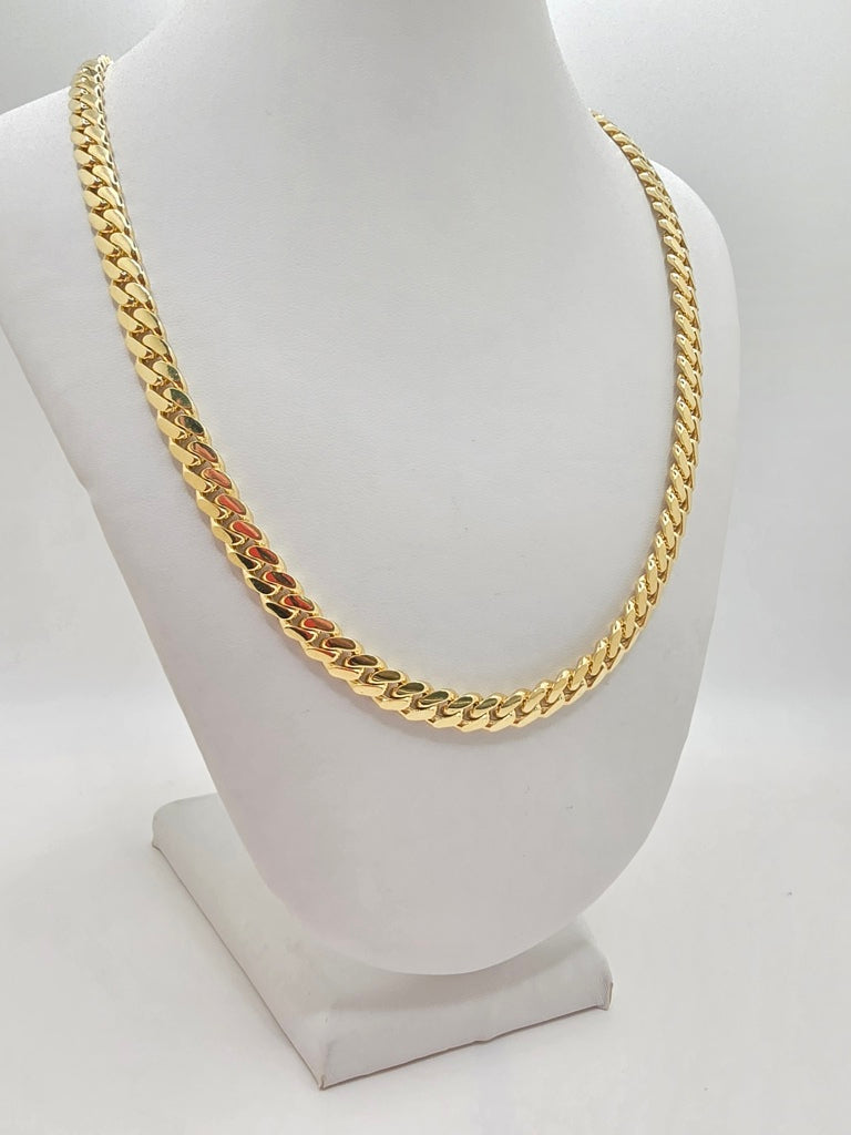 14KT SPECIAL OFFER SOLID MIAMI CUBAN CHAIN Size 18INCH 7MM Weigth 66.4GR