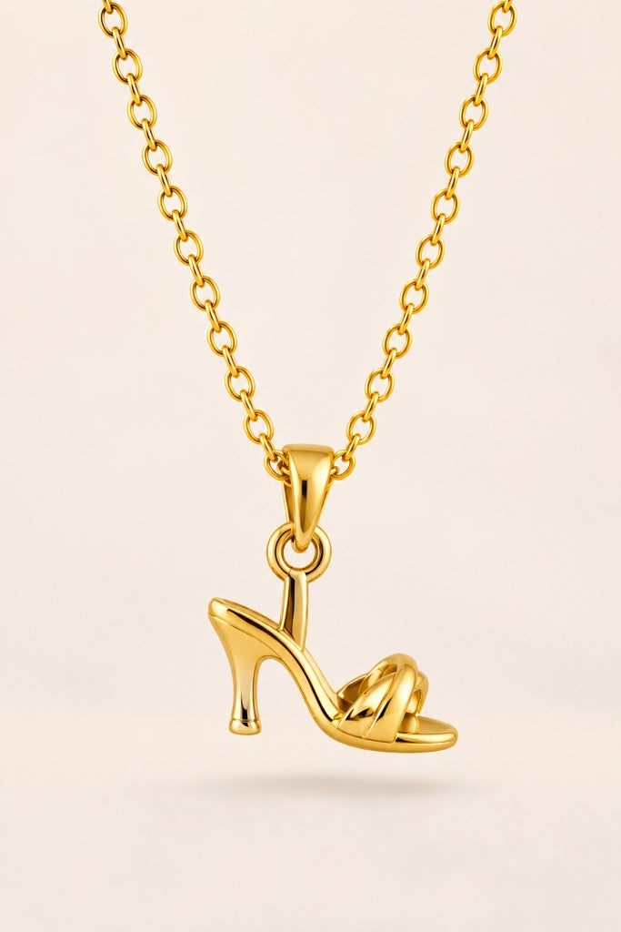 10KT SMALL GOLDEN HEEL SHOE PENDANT  Weigth 1.6GR