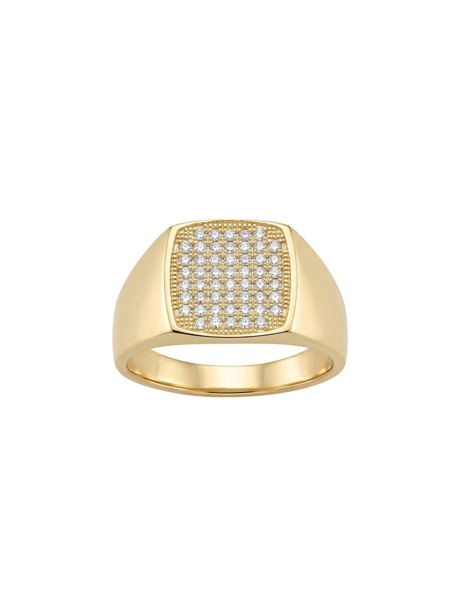 10KT  CLUSTER RING Size 10 Weigth 4GRS