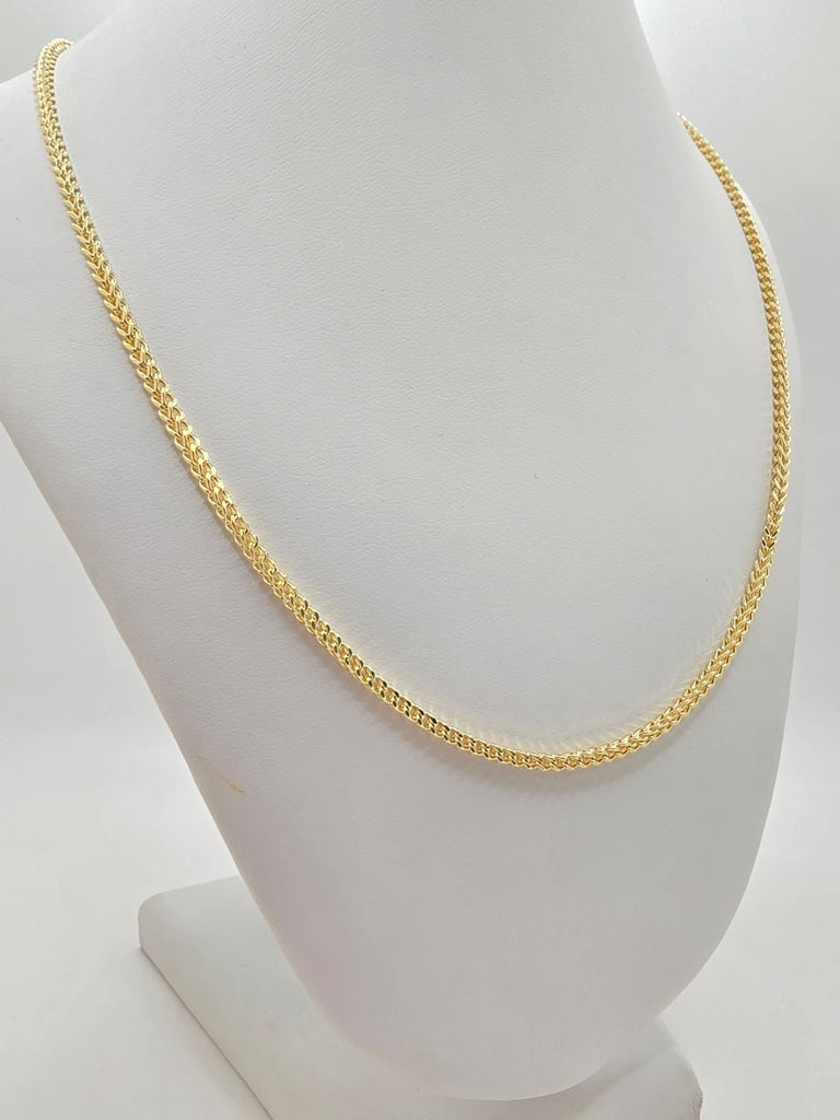 10KT HOLLOW FRANCO CHAIN Size 2.5MM 22INCH Weight 4.8GR