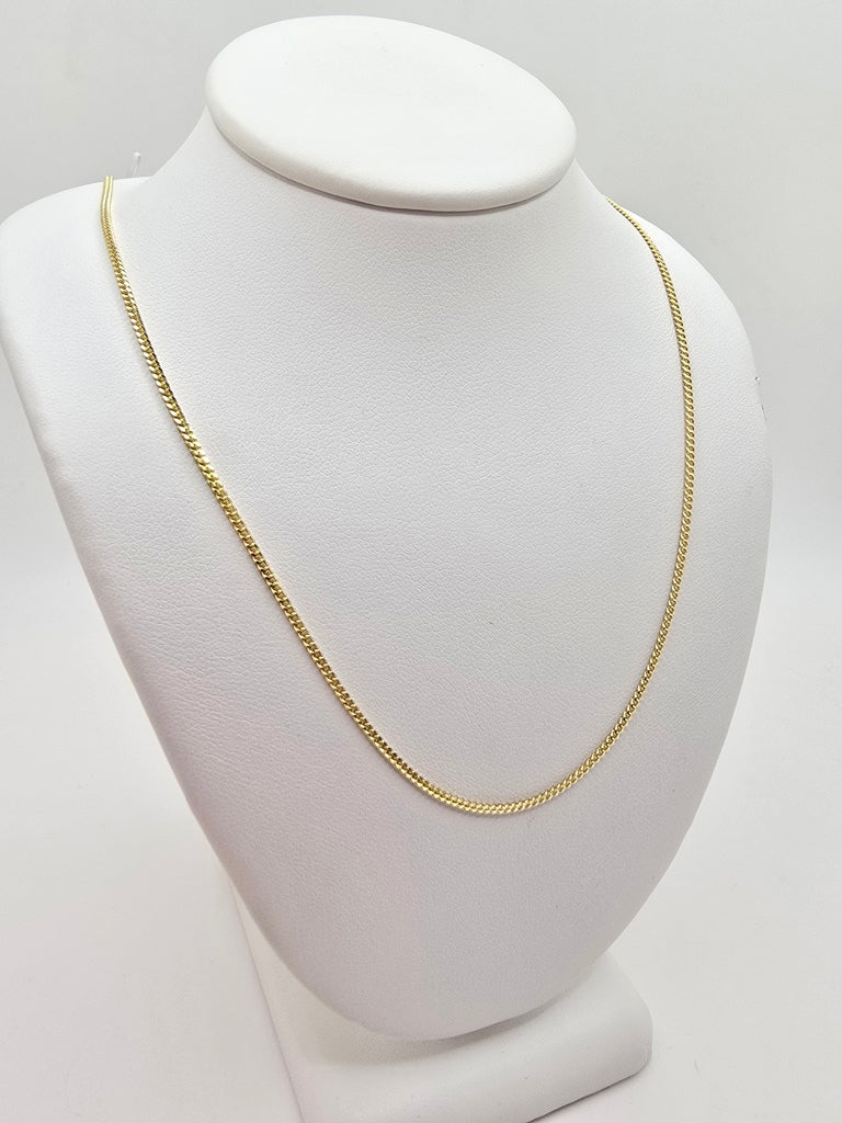 14KT BABY SOLID MIAMI CUBAN CHAIN Size 18INCH 1.5MM Weight 3.1GR