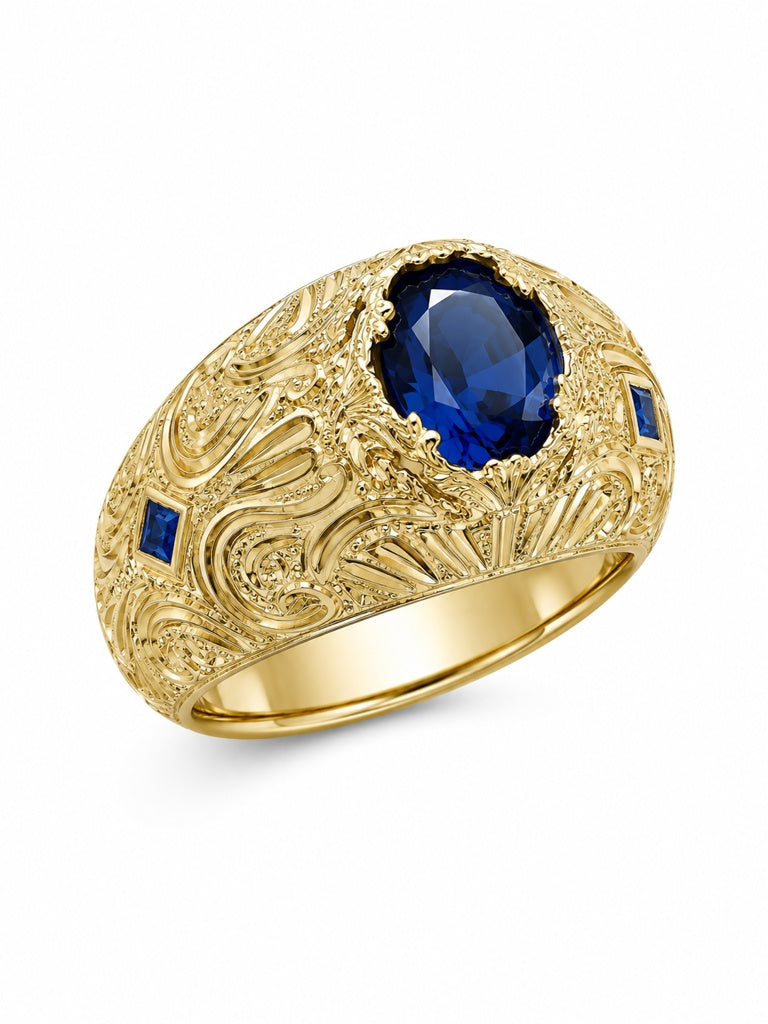 10K BLUE STONE RING Size 11.5