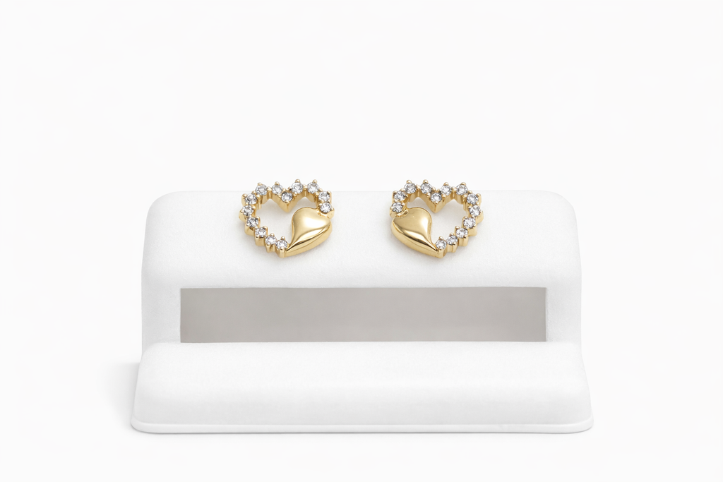 10KT BABY SMALL DIAMOND EARRINGS Size 0.10CT