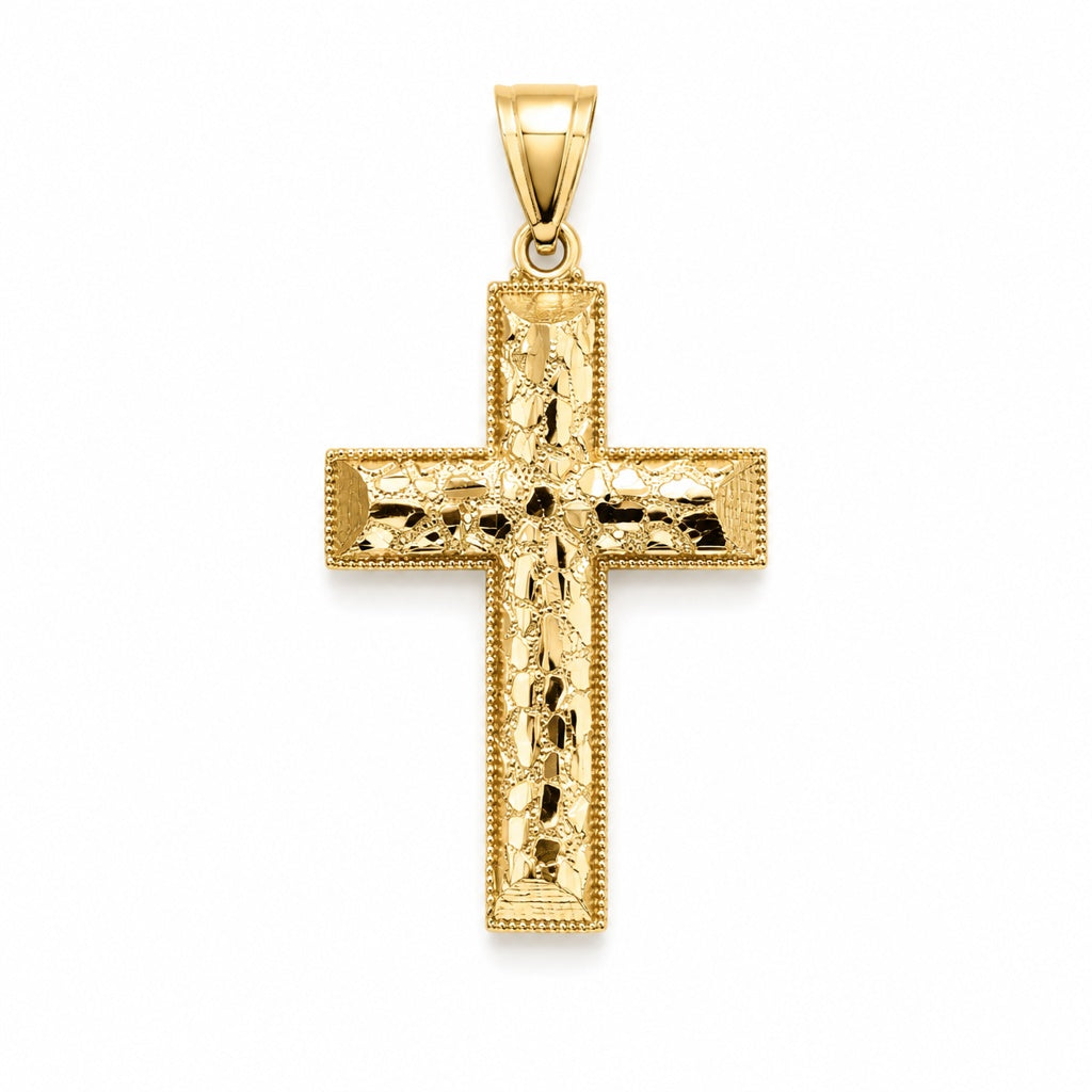 14K CROSS PENDANT Size
