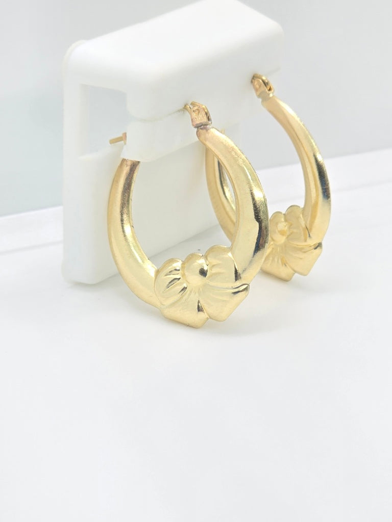 10KT COQUETTE HOOP EARRINGS MEDIUM
