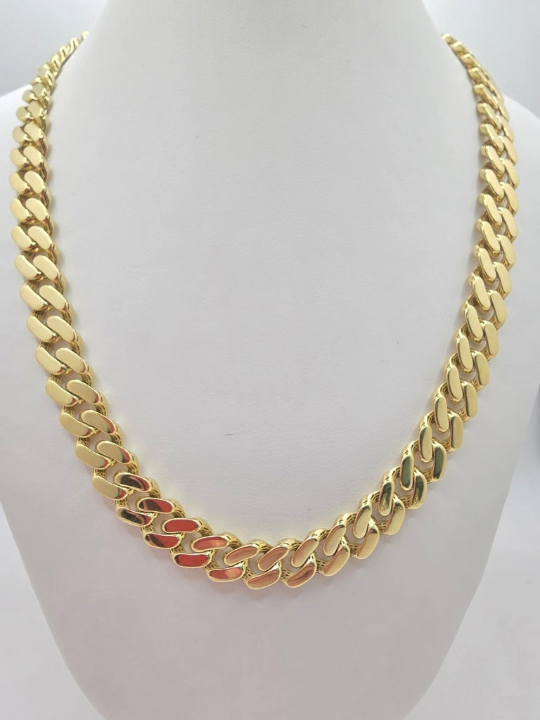 10KT CERTIFIED PLAIN MONACO CHAIN Size 13.5MM 22INCH Weight 46.3GR