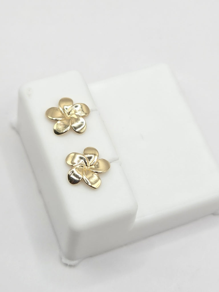 10KT EXTRA SMALL HAWAIIAN FLOWER EARRINGS Size XS Weigth 0.9GR