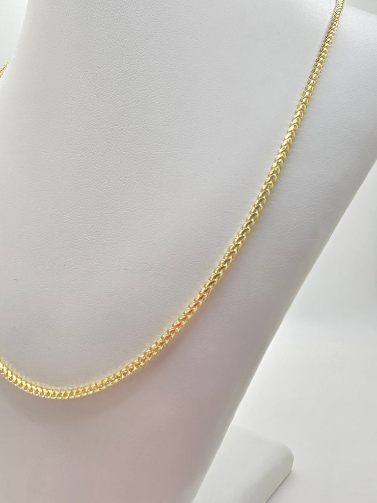 10KT HOLLOW FRANCO CHAIN  Size 1.5MM 20INCH Weight 2.3GR