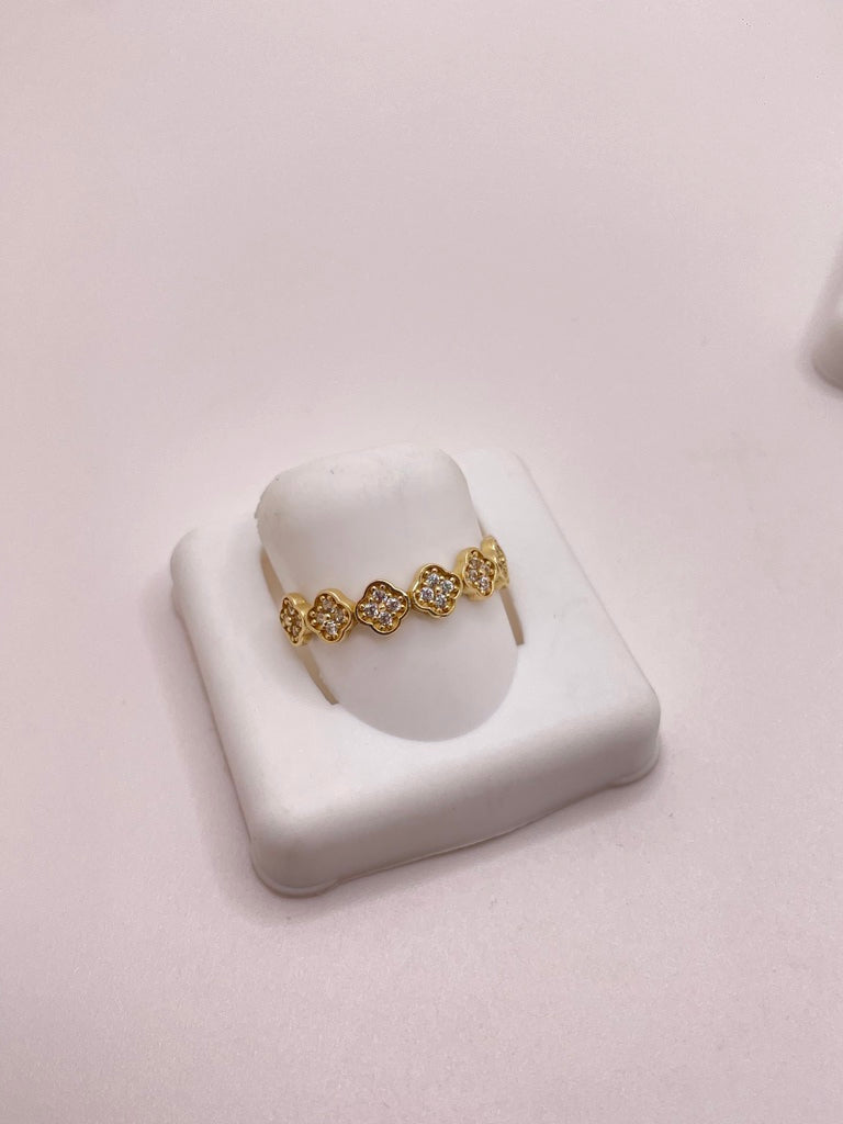 10KT FLOWER RING Size 8 Weigth 1.29GR