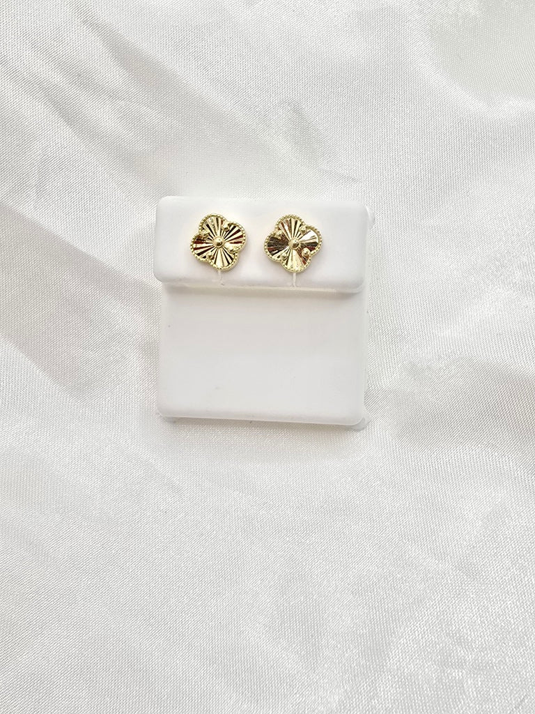 10KT FLOWER EARRINGS Size SMALL Weigth 1.6GR
