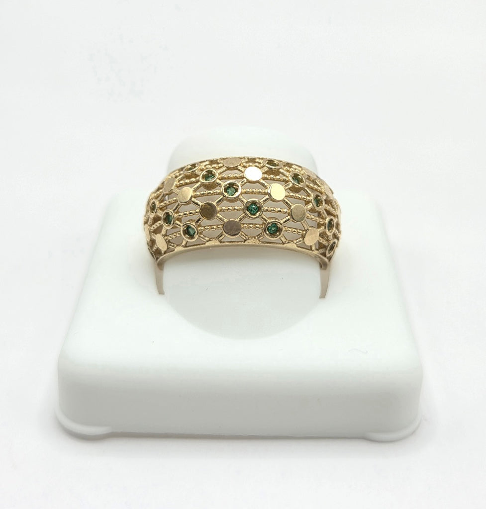 10KT VINTAGE AVON LATTICE RING Size 7.5 Weight 2.3GR