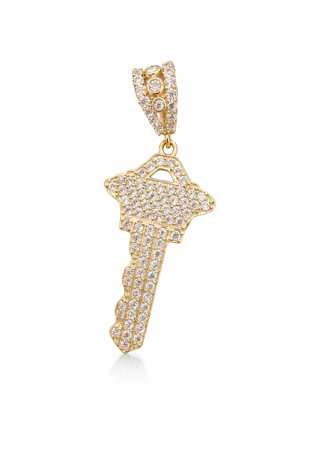 10KT CZ KEY PENDANT Weigth 3.1GR