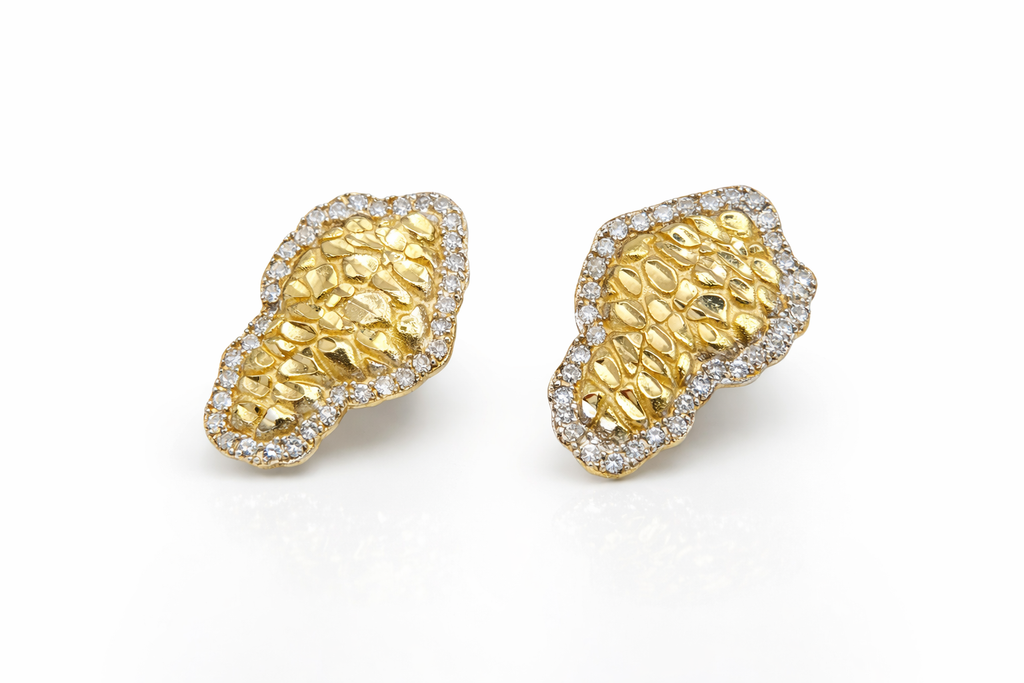 10KT TEXAS MAP DIAMOND EARRINGS Size 0.30CTW