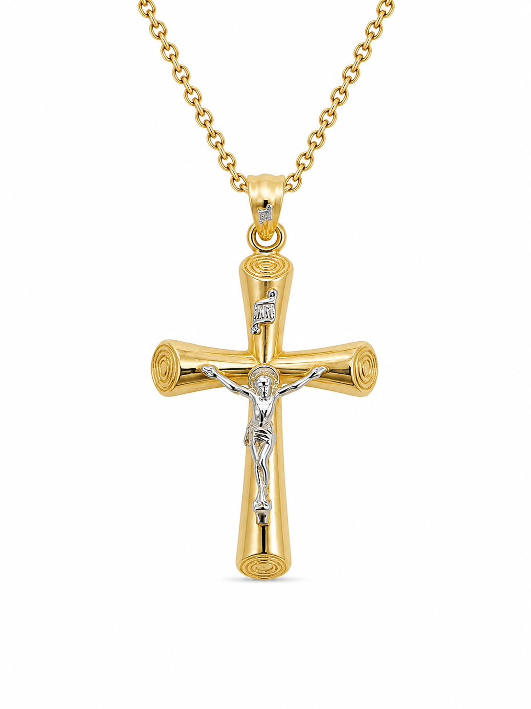 14KT VINTAGE DESIGN CHRIST ON CROSS PENDANT Weigth 1GR