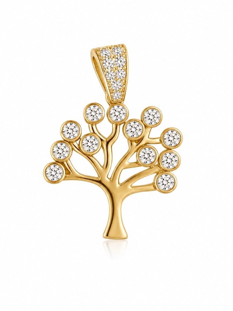 10KT STONES DETAILS LIFE TREE PENDANT  Weigth 2.4GR