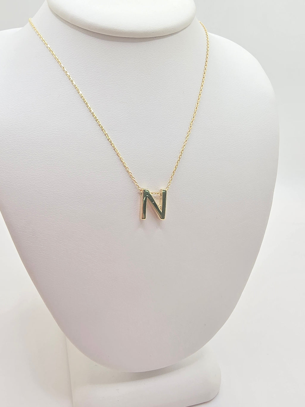 14KT LETTER "N" CHAIN Size 18INCH Weight 2.37GR