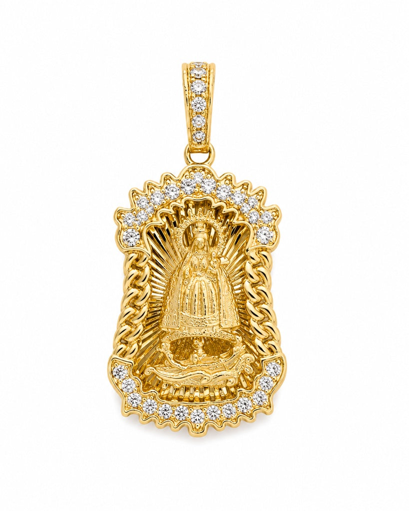 10K VIRGEN DE LA CARIDAD PENDANT Size