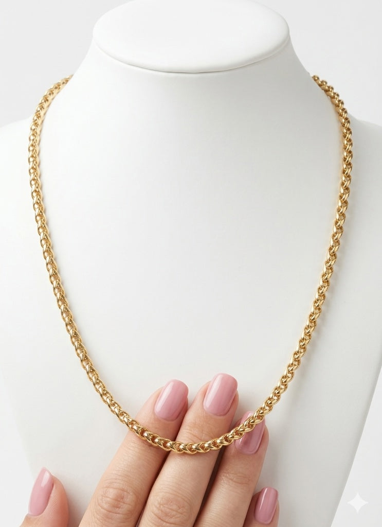 10KT SOLID ROLO CHAIN Size 18INCH Weigth 21.7GR