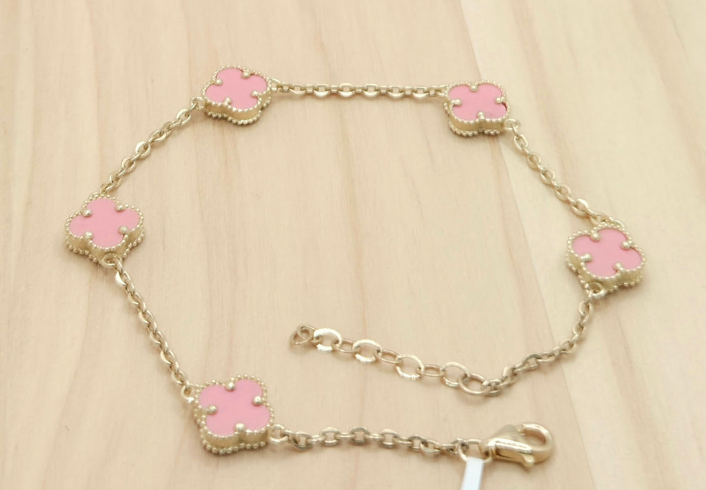 14KT FLOWER BRACELET Size 7.5INCH Weigth 3GR