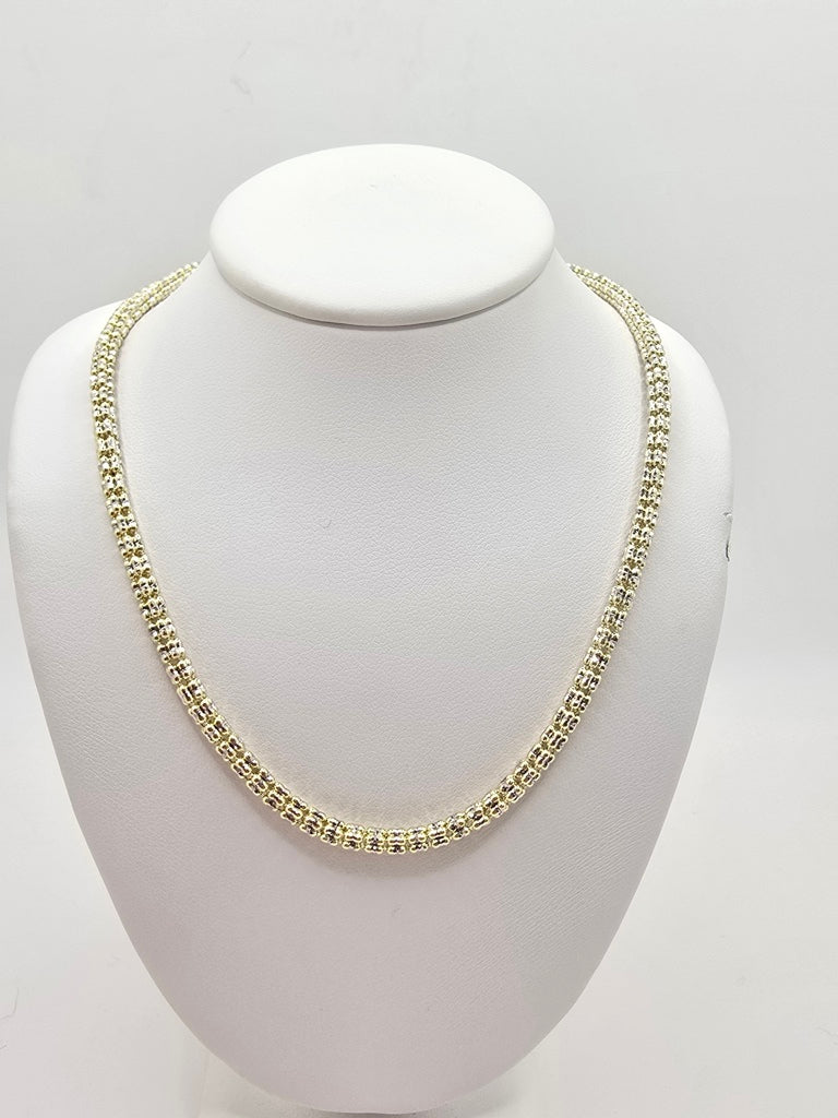 10KT ICE CHAIN Size 18INCH 4MM Weight 16.8GR