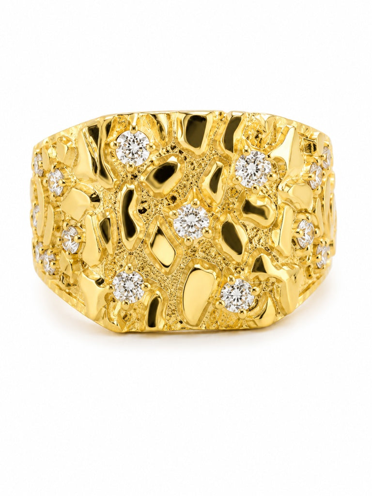 10K NUGGET RING Size 11.5