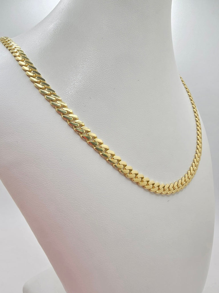 10KT PLAIN CERTIFIED MONACO CHAIN Size 5MM 18INCH Weight 11.5GR