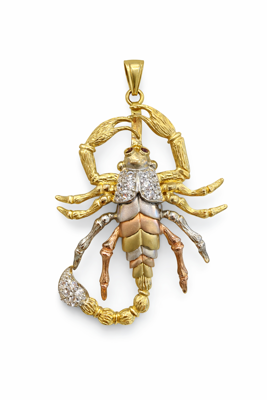 10KT TRHEE TONE LARGE SCORPION PENDANT Weigth 5.3GR
