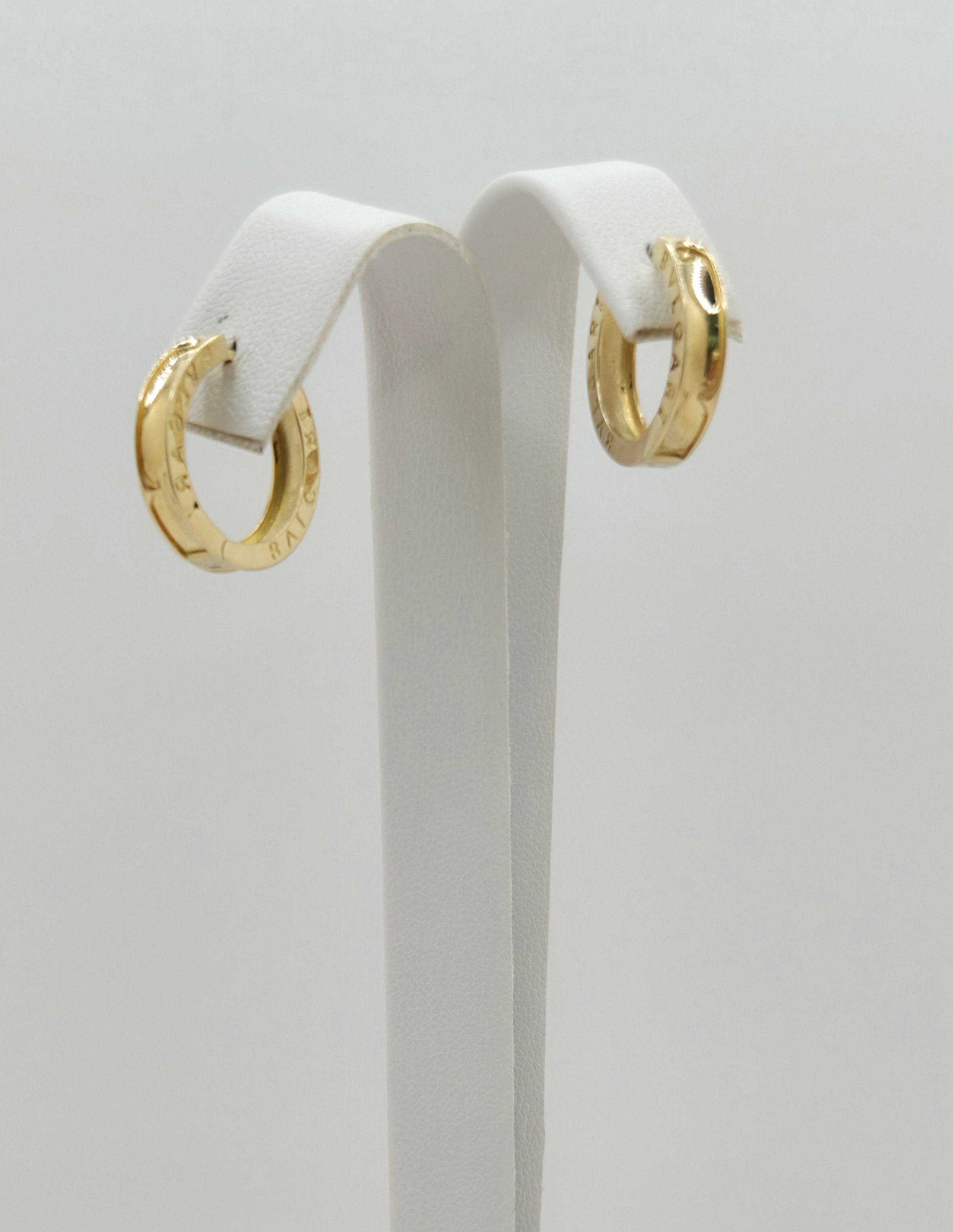 10KT BULGA HOOPS EARRINGS Size 2 Weight 3.EGR
