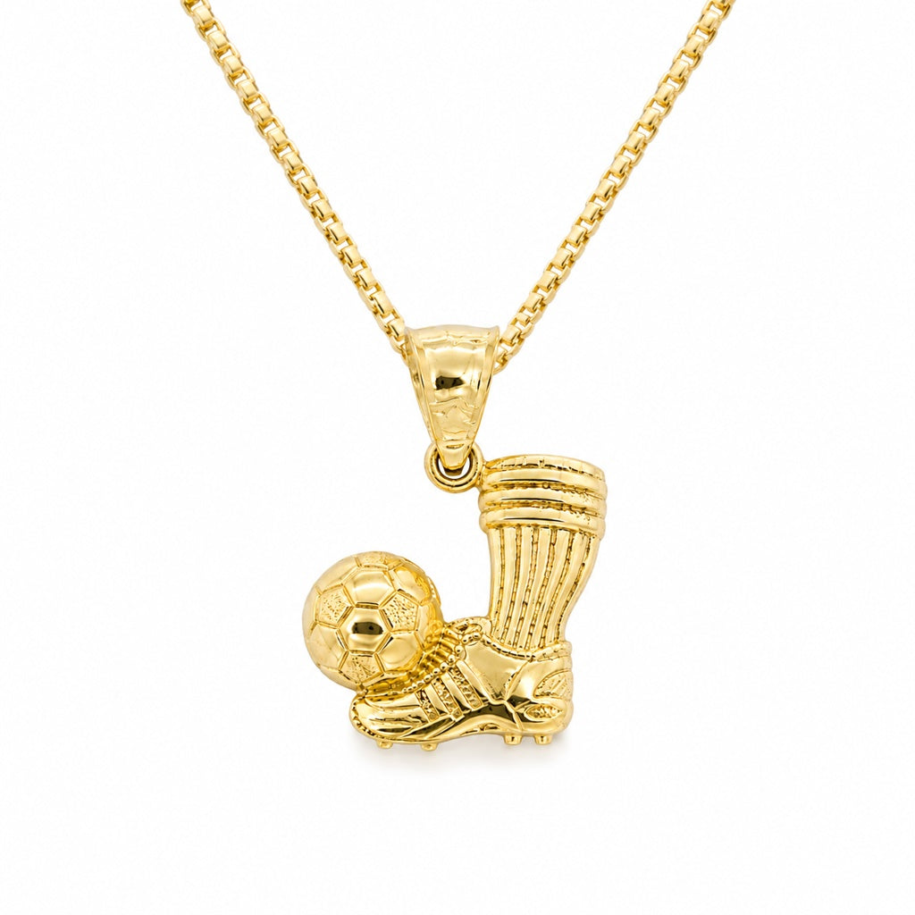 10KT SOCCER BALL ON SHOE PENDANT Weight 1.4GR
