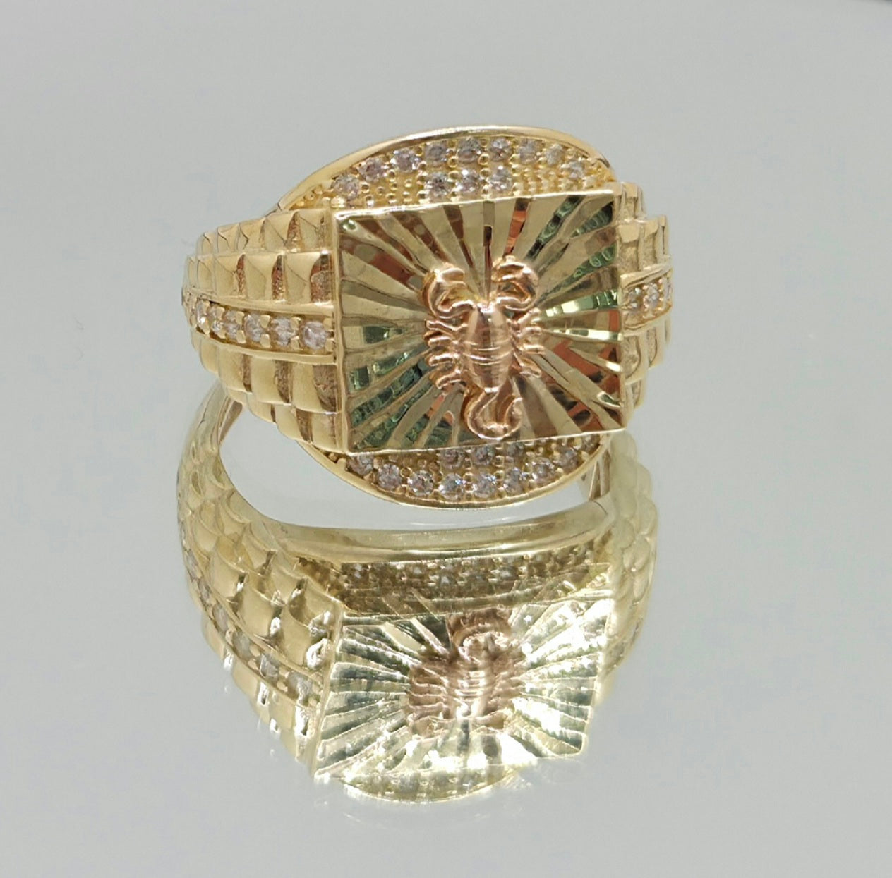 14KT SCORPION MEN'S RING Size 10 Weight 5.6GR