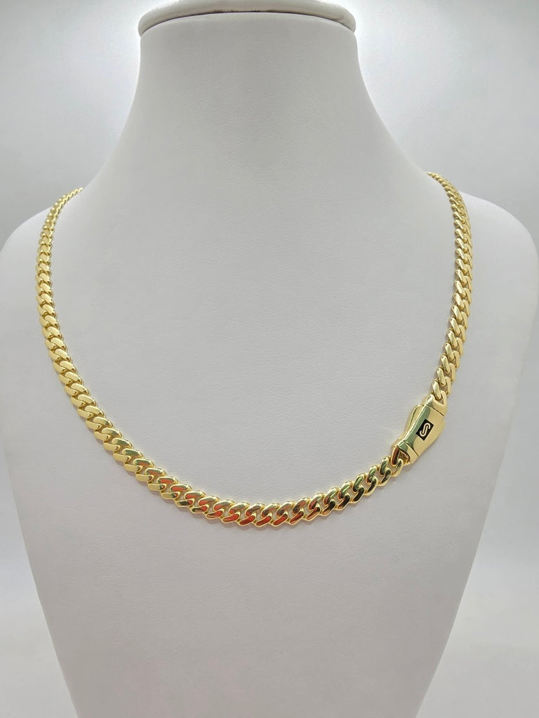 10KT CERTIFIED  PLAIN MONACO CHAIN Size 20INCH 6.5MM Weigth 13.5GR
